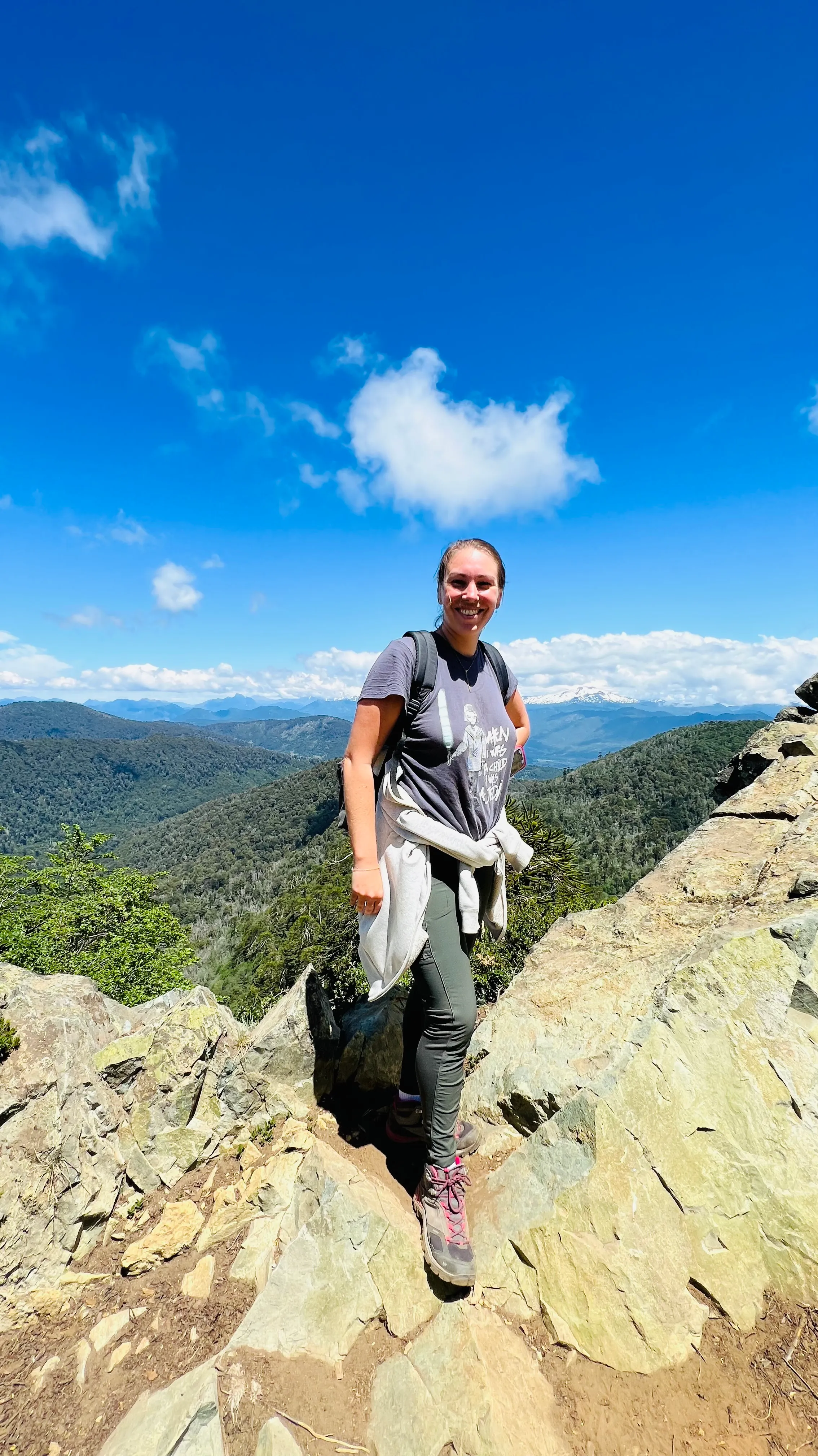 Virginie Gravier en randonnée, en montagne